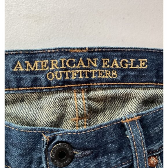 American Eagle Outfitters Mens Blue Denim Jeans 34x32 Relaxed Fit 100% Cotton - Picture 2 of 9